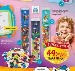 Leklust Plus-Plus. Basic, Glow eller Rainbow mix, SEK 49 erbjuda