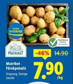 Lidl Matriket Färskpotatis, SEK 7.9 erbjuda
