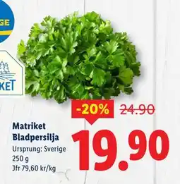 Lidl Matriket Bladpersilja, SEK 19.9 erbjuda