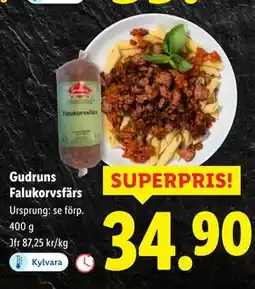 Lidl Gudruns Falukorvsfärs, SEK 34.9 erbjuda