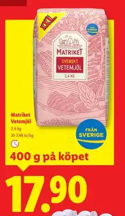 Lidl Matriket Vetemjöl, SEK 17.9 erbjuda
