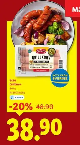 Lidl Scan Grillkorv, SEK 38.9 erbjuda