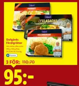 Lidl Dafgårds Färdigrätter, SEK 95 erbjuda
