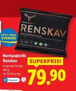 Lidl Norrlandsvilt Renskav, SEK 79.9 erbjuda