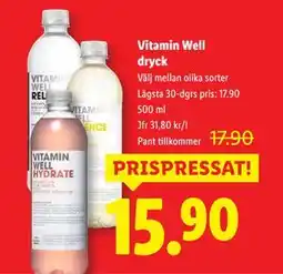 Lidl Vitamin Well dryck, SEK 15.9 erbjuda