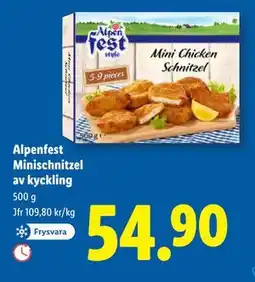 Lidl Alpenfest Minischnitzel av kyckling, SEK 54.9 erbjuda