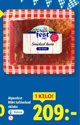Lidl Alpenfest Rökt lufttorkad skinka, SEK 209 erbjuda