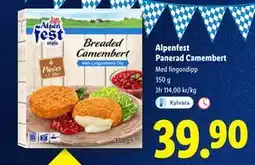 Lidl Alpenfest Panerad Camembert, SEK 39.9 erbjuda