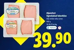 Lidl Alpenfest Ugnsbakad leberkäse, SEK 39.9 erbjuda