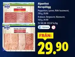 Lidl Alpenfest Korvpålägg erbjuda