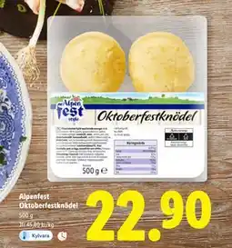 Lidl Alpenfest Oktoberfestknödel, SEK 22.9 erbjuda