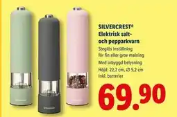 Lidl SILVERCREST Elektrisk salt- och pepparkvarn, SEK 69.9 erbjuda