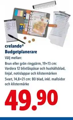 Lidl crelando Budgetplanerare, SEK 49.9 erbjuda