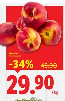 Lidl Nektariner, SEK 29.9 erbjuda