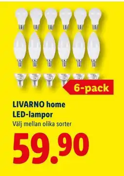 Lidl LIVARNO home LED-lampor, SEK 59.9 erbjuda