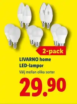 Lidl LIVARNO home LED-lampor, SEK 29.9 erbjuda