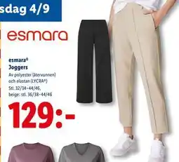 Lidl esmara Joggers, SEK 129 erbjuda