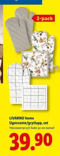 Lidl LIVARNO home Ugnsvante/grytlapp, set, SEK 39.9 erbjuda