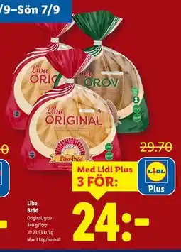 Lidl Liba Bröd, Pris i appen erbjuda