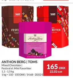Nielsen Discount Anthon berg | toms erbjuda