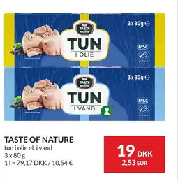 Nielsen Discount Taste of nature erbjuda