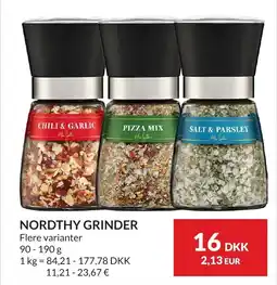 Nielsen Discount Nordthy grinder erbjuda