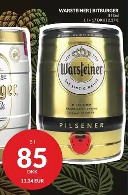 Nielsen Discount Warsteiner | bitburger erbjuda