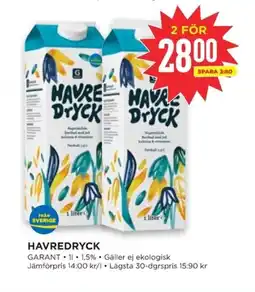 Willys GARANT Havredryck erbjuda