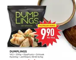 Willys VICI Dumplings erbjuda