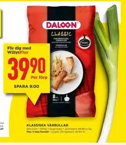 Willys DALOON Klassiska vårrullar erbjuda