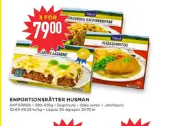 Willys DAFGÅRDS Enportionsrätter husman erbjuda