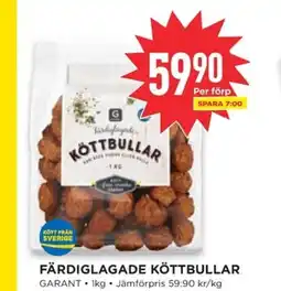 Willys GARANT Färdiglagade köttbullar erbjuda