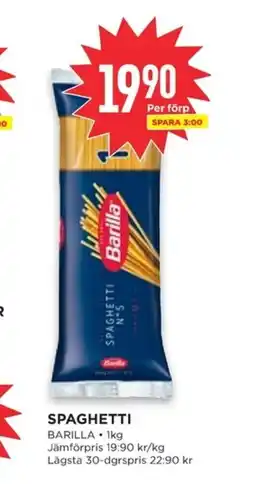 Willys BARILLA Spaghetti erbjuda