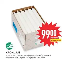 Willys FIXA Kronljus erbjuda