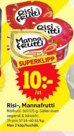 ICA Supermarket RISIFRUTTI Risi-Mannafrutti erbjuda