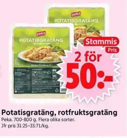 ICA Supermarket PEKA Potatisgratäng, rotfruktsgratäng erbjuda