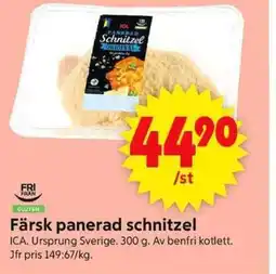 ICA Supermarket ICA Färsk panerad schnitzel erbjuda