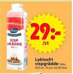ICA Supermarket VALIO Laktosfri vispgrädde erbjuda