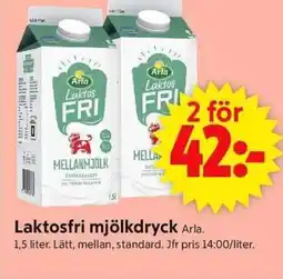ICA Supermarket ARLA Laktosfri mjölkdryck erbjuda