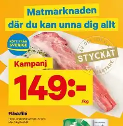 City Gross Fläskfilé, SEK 149 erbjuda
