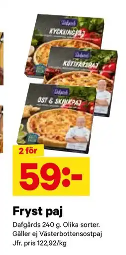 City Gross Fryst paj, SEK 59 erbjuda