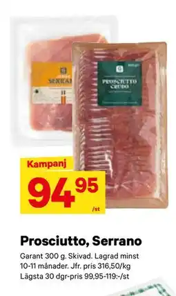 City Gross Prosciutto, Serrano, SEK 94.95 erbjuda