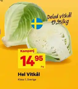 City Gross Hel Vitkål, SEK 14.95 erbjuda