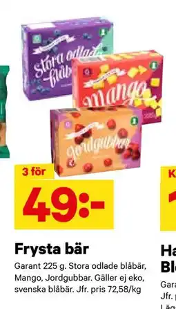 City Gross Frysta bär, SEK 49 erbjuda