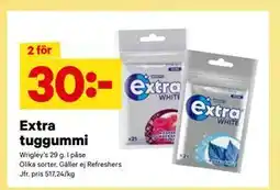 City Gross Extra tuggummi, SEK 30 erbjuda