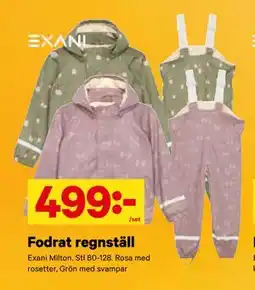 City Gross Fodrat regnställ, SEK 499 erbjuda