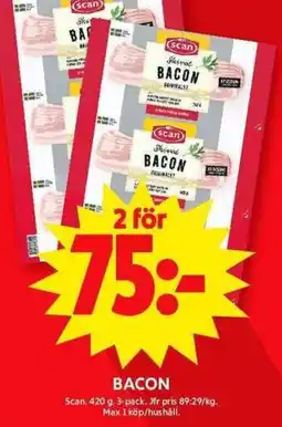ICA Maxi SCAN Bacon erbjuda