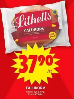 ICA Maxi LITHELLS Falukorv erbjuda