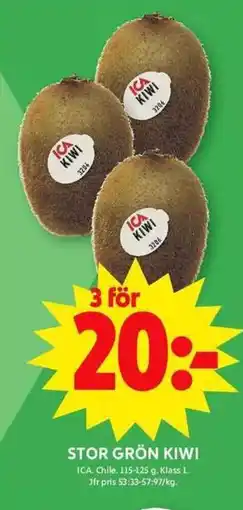 ICA Maxi ICA Stor grön kiwi erbjuda