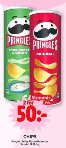 ICA Maxi PRINGLES Chips erbjuda